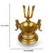 Namam Agal Deep with Two Parrots - 9.5 x 8.5 Inches | Brass Lamp/ Vilakku for Pooja/ 2.435 Gms Approx - Karthik Deep