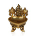 Agal Vilakku - 5 Inches | Balaji Shank Chakra Deep/ Brass Lamp for Pooja/ 1.280 Kgs Approx - Karthik Deep