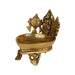 Agal Vilakku - 5 Inches | Balaji Shank Chakra Deep/ Brass Lamp for Pooja/ 1.280 Kgs Approx - Karthik Deep