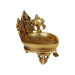 Agal Vilakku - 5 Inches | Balaji Shank Chakra Deep/ Brass Lamp for Pooja/ 1.280 Kgs Approx - Karthik Deep