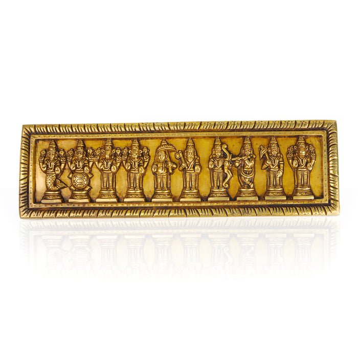 Dasavatharam Set | Antique Brass Statue/ 10 Avatar of Lord Vishnu/ Vishnu Avatar for Pooja