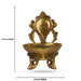 Shank Agal Deepam - 6.5 x 5 Inches | Brass Lamp/ Vilakku/ Diya for Pooja/ 1.305 Kgs Approx - Karthik Deep