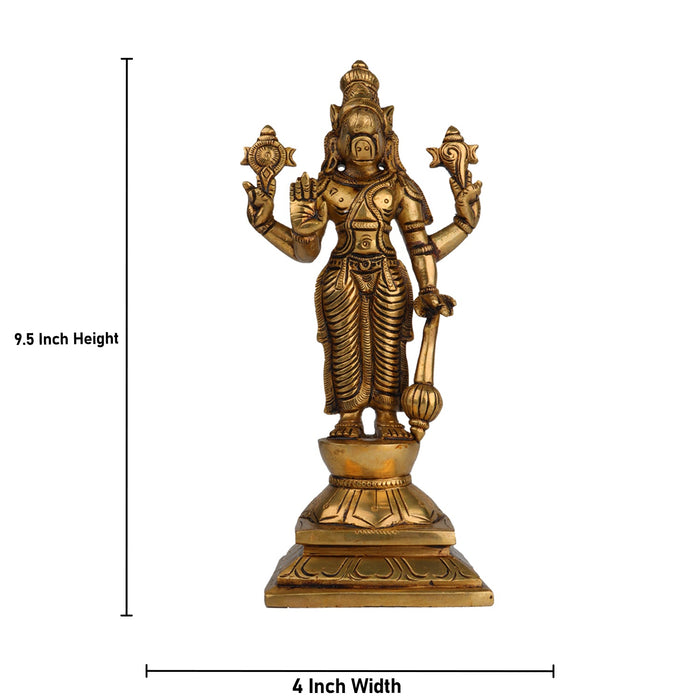 Dasavatharam Set - 9.5 Inches | Brass Idol/ Vishnu Avatar for Pooja/ 17.260 Kgs Approx