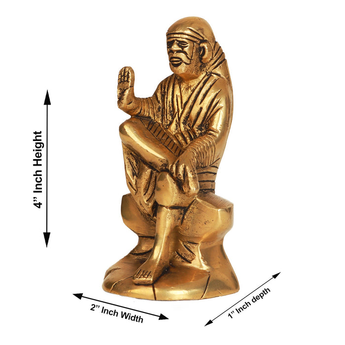 Saibaba Statue | Antique Brass Statue/ Saibaba Idol/ Sai Baba Murti for Pooja