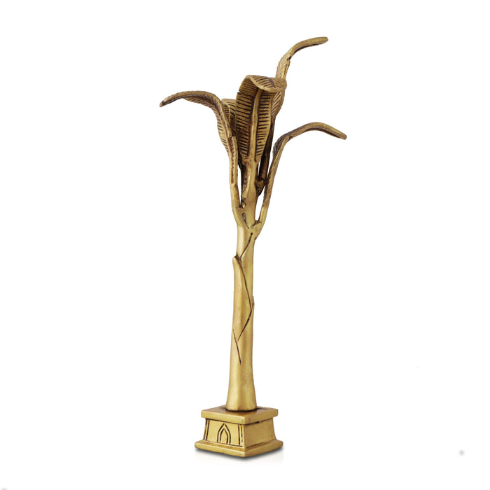 Brass Tree - 11.5 Inches | Artificial Tree/ Banana Tree for Decoration/ 955 Gms Approx