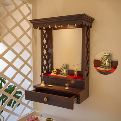 Raghavendra Swamy Idol - 2.5 Inches | Brass Idol/ Raghavendra Swamy Statue for Pooja/ 415 Gms Approx