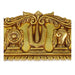 Brass Shankh Chakra Namam Plate - 5 x 10 Inches | Shank Chakra Plate for Pooja/ 1.760 Kgs Approx - Pooja Plate & Tray
