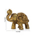 Elephant Statue - 2 x 3 Inches | Brass Idol/ Elephant Figurine/ Elephant Idol for Home Decor - Table Stand Accessories