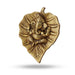 Leaf Ganesha - 7 Inch | Ganesha Head/ Brass Idol/ Antique Finish Ganpati Wall Hanging for Pooja - Wall Hanging