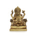 Ganesh Murti with Urli - 7 Inches | Antique Brass Statue/ Vinayagar Statue with Uruli for Pooja - Uruli & Flower Pot
