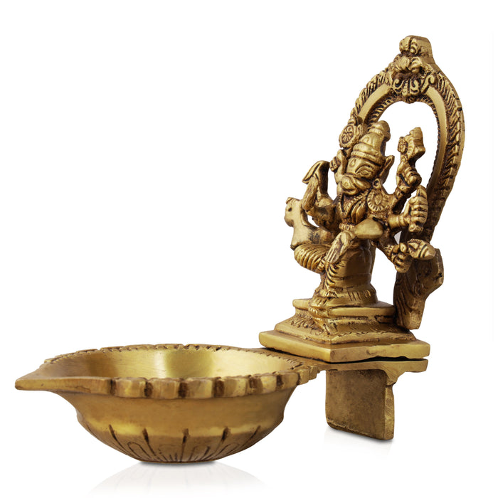 Varahi Vilakku - 5 Inches | Diya/ Brass Antique Lamp/ Varahi Deepam for Pooja/ 700 Gms Approx