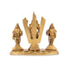 Balaji Murti | Balaji Sridevi Boodevi with Namam/ Antique Brass Statue/ Balaji Statue for Pooja - Brass Murties