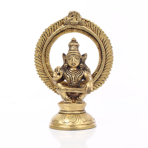 Ayyappan with Arch Statue | Brass Statue/ Ayyappan Idol for Pooja - Brass Murties