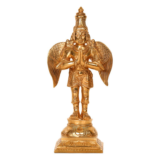 Garuda Statue - 6 Inches | Panchaloha Idols/ Garuda Idol/ Garuda Sculpture for Pooja/ 450 Gms Approx - Panchaloha Murties