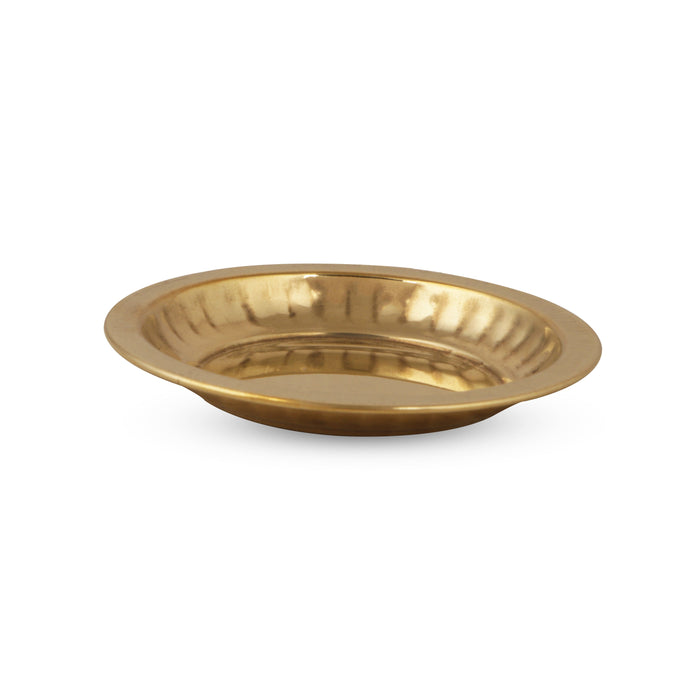 Brass Plate | Thali Plate/ Pooja Plate/ Sargam Design Plate/ Pooja Thali for Home
