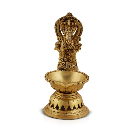 Karumariamman Padi Vilakku - 8.5 Inches | Brass Lamp/ Deepam/ Diya for Pooja/ 2 Kgs Approx - Karthik Deep