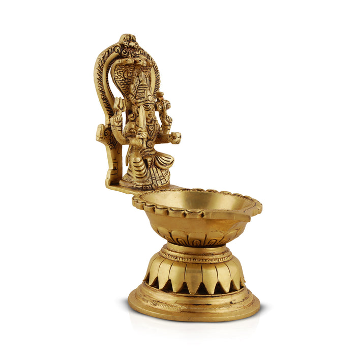 Karumariamman Padi Vilakku - 8.5 Inches | Brass Lamp/ Deepam/ Diya for Pooja/ 2 Kgs Approx - Karthik Deep