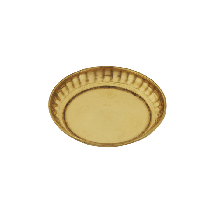 Brass Plate - 3 Inches | Bobby Thali Plate/ Pooja Plate for Home/ 20 Gms Approx