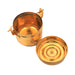Brass Vessels - 3 x 4 Inches | Brass Box/ Brass Storage Container for Home/ 90 Gms Approx - Pooja Box & Paduka