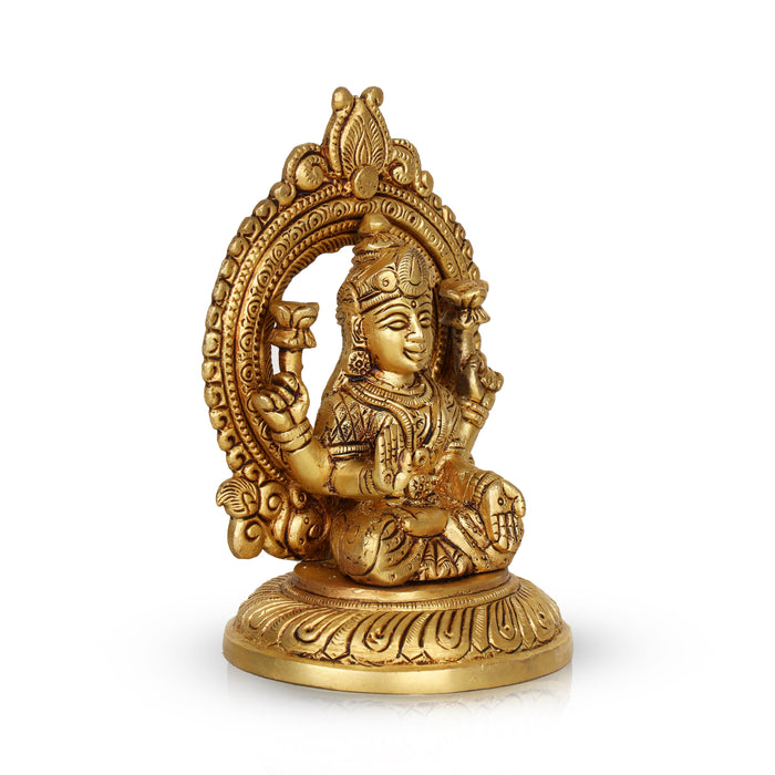 Laxmi Murti with Arch | Brass Idol/ Lakshmi Idol/ Lakshmi Murti/ Lakshmi Statue for Pooja - Brass Murties