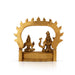 Shiv Parivar Murti - 6.5 Inches | Antique Brass Statue/ Shiva Parvati with Arch Statue for Pooja/ 1.210 Kgs Approx - Brass Murties