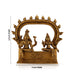 Shiv Parivar Murti - 6.5 Inches | Antique Brass Statue/ Shiva Parvati with Arch Statue for Pooja/ 1.210 Kgs Approx - Brass Murties