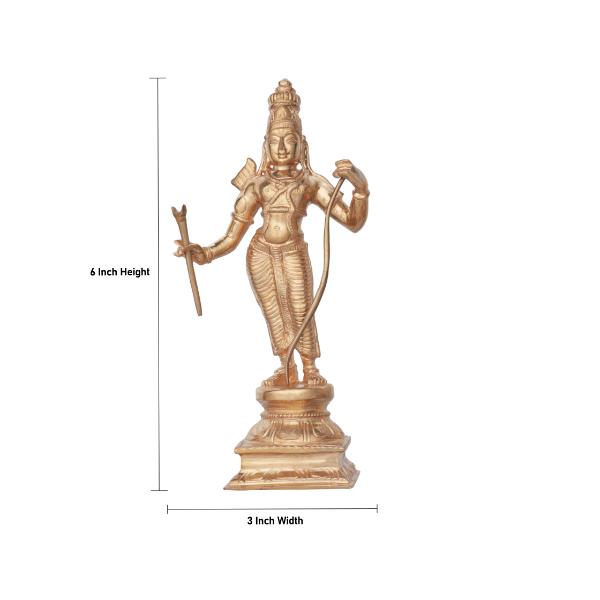 Ram Darbar Murti - 6 Inches | Panchaloha Statue/ Ram Darbar Idol for Pooja/ 1.350 Kgs Approx