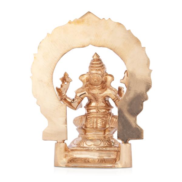 Ganesh Murti - 6 Inches | Ganapati Idol/ Panchaloha Statue/ Vinayagar Statue for Pooja/ 1.080 Kgs Approx - Panchaloha Murties