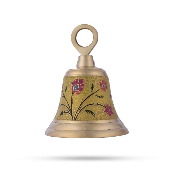 Temple Bell - 7 Inches | Mandir Bell/ Brass Bell/ Bell for Pooja/ 800 Gms Approx