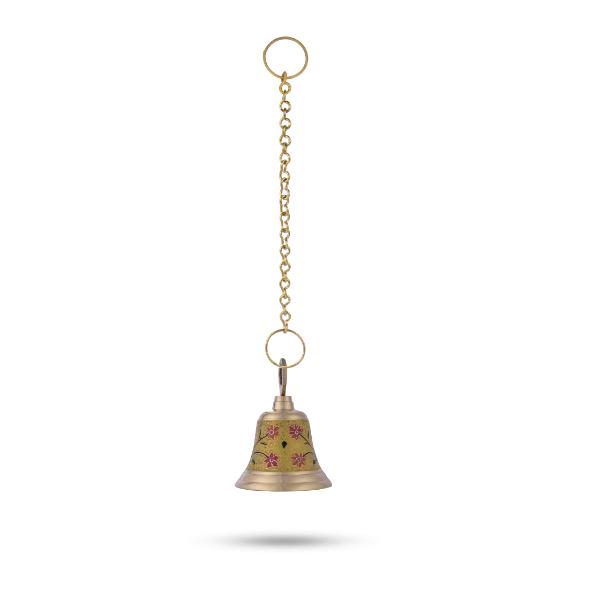 Temple Bell - 7 Inches | Mandir Bell/ Brass Bell/ Bell for Pooja/ 800 Gms Approx