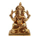 Ganesh Murti - 4 Inches | Ganapati Murti/ Antique Brass Statue/ Vinayagar Statue for Pooja/ 660 Gms Approx - Brass Murties