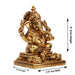 Ganesh Murti - 4 Inches | Ganapati Murti/ Antique Brass Statue/ Vinayagar Statue for Pooja/ 660 Gms Approx - Brass Murties