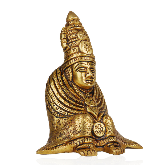 Tulja Bhavani | Antique Brass Statue/ Tulja Bhavani Statue/ Bhavani Mata Murti for Pooja