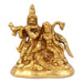 Radha Krishna Murti - 4 Inches | Antique Brass Statue/ Radha Krishna Idol for Pooja/ 470 Gms Approx - Brass Murties