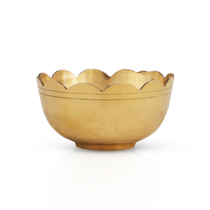 Brass Bowl - 1.5 x 2.5 Inches | Katora/ Pooja Cup for Home/ 50 Gms Approx - Bowls