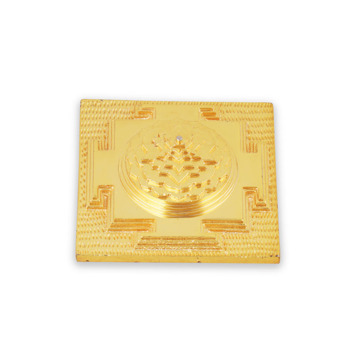 Maha Meru - 1.5 x 3 Inches | Golden Polish Shree Meru/ Shree Yantra for Pooja/ 320 Gms Approx - Maha Meru & Yantra