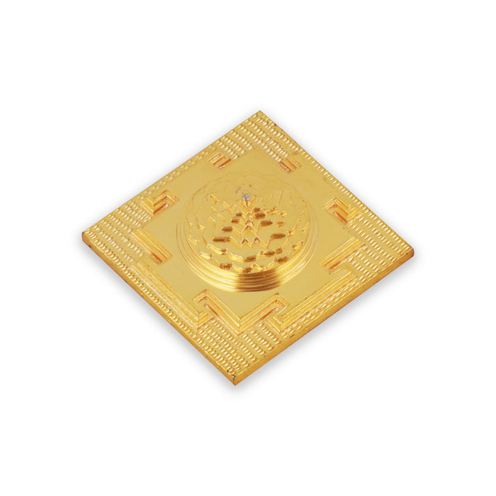 Maha Meru - 1.5 x 3 Inches | Golden Polish Shree Meru/ Shree Yantra for Pooja/ 320 Gms Approx - Maha Meru & Yantra