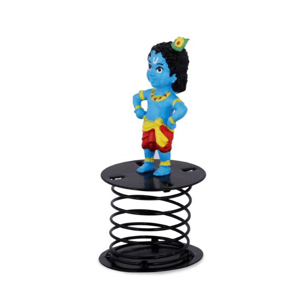 Spring Krishna - 3 Inches | Car Dashboard Krishna/ Krishna for Car Dashboard - Car Stand & Car Accessories