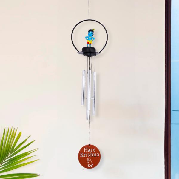 Krishna Wind Chime - 10.5 Inches | Krishna Figurine Wind Chime for Home Decor - Wall Hanging