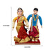 Decorative Couple Pair - 8 Inches | Cloth Golu Doll/ Golu Bommai for Home Decor - Kondapalli Wooden Toys