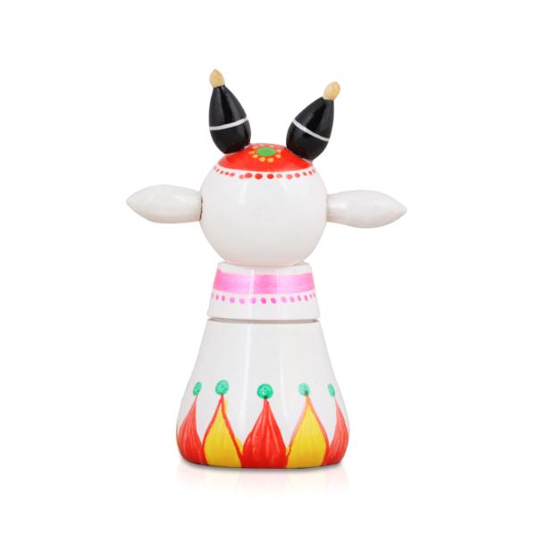 Sindoor Box - 4.5 x 3 Inches | Wooden Kumkum Bharani/ Nandi Design Kumkum Box for Pooja - Sindoor Box