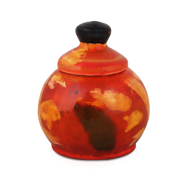 Kumkum Box - 2.5 Inches | Wooden Kumkum Holder/ Kumkum Bharani for Pooja - Sindoor Box