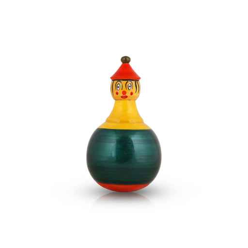 Dancing Doll - 5 Inch | Wooden Statue/ Self Balancing Doll/ Thalaiyatti Bommai for Home Decor - Kondapalli Wooden Toys