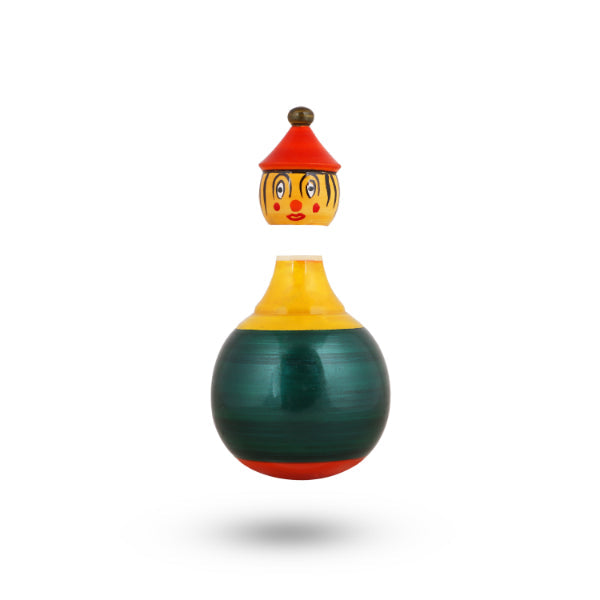Dancing Doll - 5 Inch | Wooden Statue/ Self Balancing Doll/ Thalaiyatti Bommai for Home Decor - Kondapalli Wooden Toys