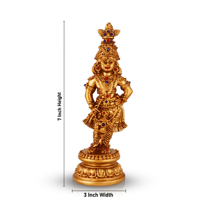 Krishnan Statue - 7 Inches | Gold Polish Krishnan Vigraham/ Lord Krishna Idol at Home