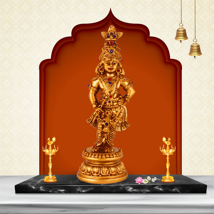 Krishnan Statue - 7 Inches | Gold Polish Krishnan Vigraham/ Lord Krishna Idol at Home