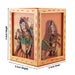 Wooden Pen Stand - 3 x 4 Inches | Decorative Pen Stand/ Gem Stone Painting Pen Holder for Home - Stationery