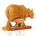 Kamadhenu Statue - 4 Inches | Cow and Calf Statue/ Wooden Kamadhenu Idol for Home - Table Stand Accessories