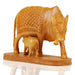 Kamadhenu Statue - 4 Inches | Cow and Calf Statue/ Wooden Kamadhenu Idol for Home - Table Stand Accessories