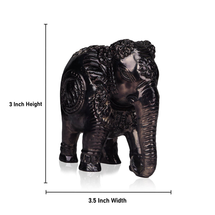 Elephant Statue - 3 Inches | Resin Elephant Figurine/ Elephant Statues for Home Decor - Table Stand Accessories